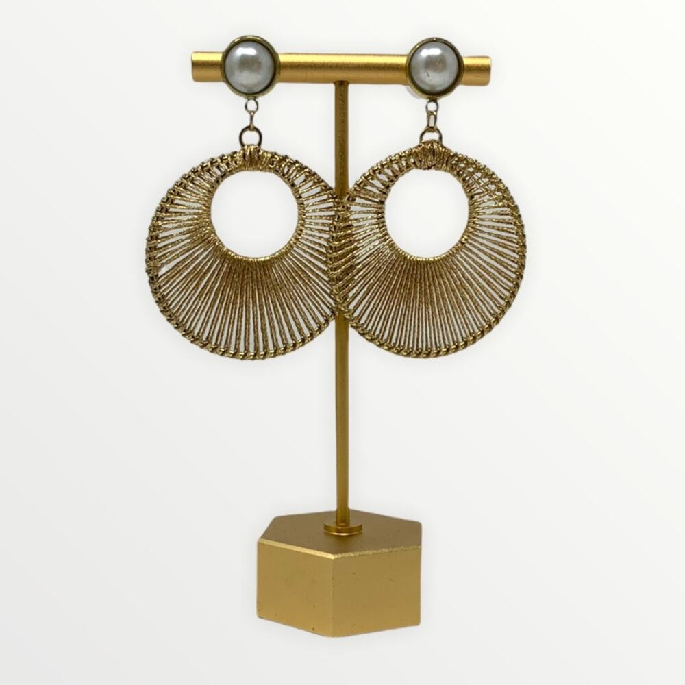 Area Stars Pearl Stud Hoop Drop Earrings NEW